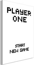Schilderij - Start New Game (1 Pat) Vertical.
