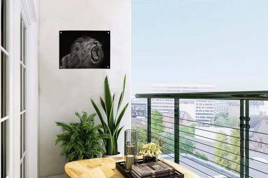 Décoration de Jardin Lion - Gibier - Chasse - 40x30 cm - Toile de jardin