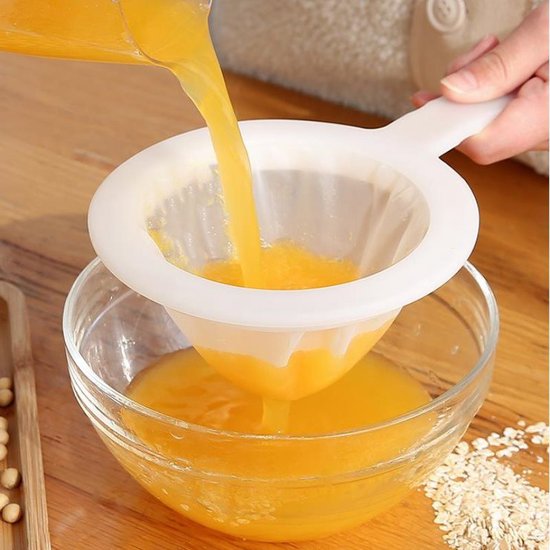 Tala Tamis En Nylon Blanc 15cm - Idéal Pour Filtrer Riz, Légumes, Fruits Et Plus - Compatible Lave-Vaisselle