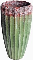 Pot de fleurs PTMD Olver - H105 x Ø56 cm - Céramique - Vert