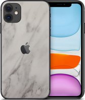dskinz Telefoonsticker Back Skin for Apple iPhone 11 White Marble