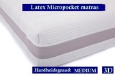 Aloe Vera - Caravan -  Eenpersoons Logeermatras 3D  -MICROPOCKET LATEX 7 ZONE 23 CM - Gemiddeld ligcomfort - 80x190/23