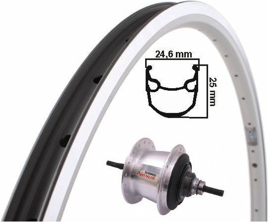 Redondo V-Prof velg achterwiel 28 inch achterwiel holle kamer 7-voudige krans zwart