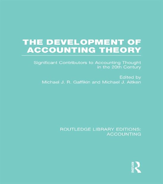 The Development of Accounting Theory - cover