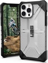 UAG - Plasma backcover hoes - iPhone 13 Pro Max - Zilver + Lunso Tempered Glass