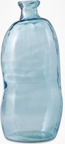 Vaas Dame-Jeanne van gerecycleerd glas VISMA H. 73 cm - Transparant blauw