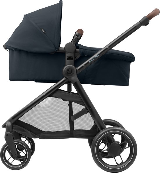 Maxi-Cosi Zelia³ kinderwagen - Essential Graphite (zwart frame + bruin leer)