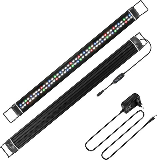 Premium LED-Aquariumlamp - Full-Spectrum RGB, Aanpasbare Timer, Geschikt voor 17-25 inch Tanks - Natuurlijke Licht & Weersimulatie