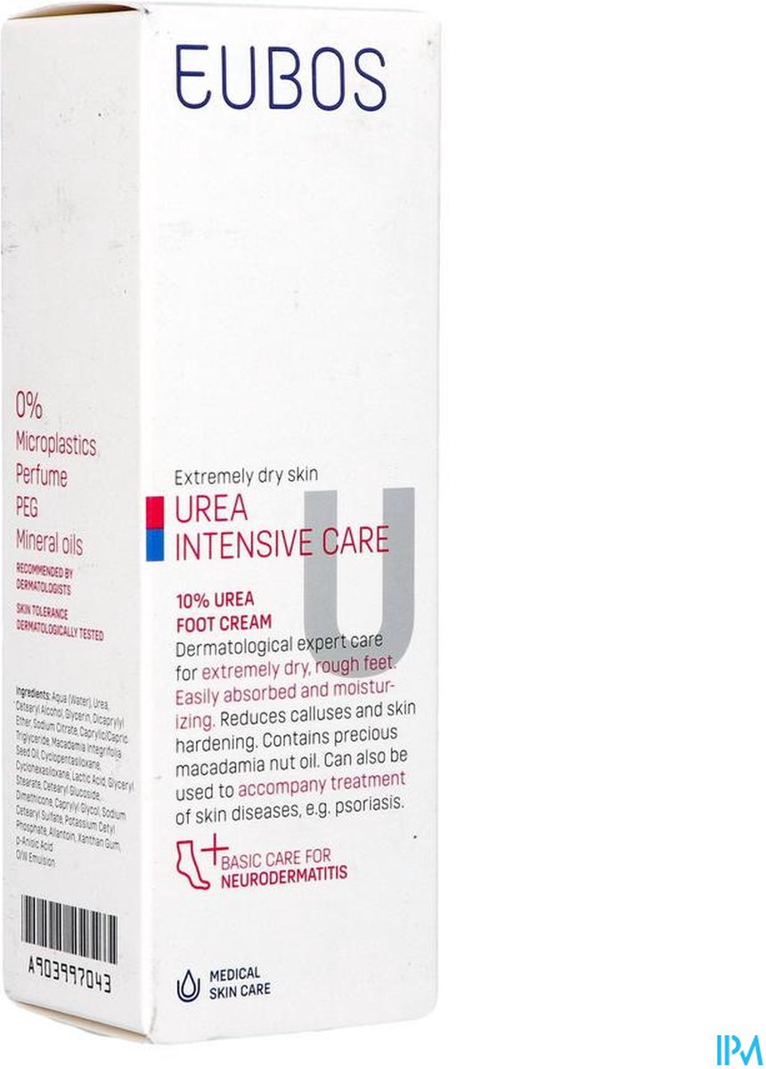 Eubos Urea 10% Voetcreme Zeer Droge Huid 100ml