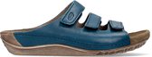 Wolky Slippers Nomad blauw leer
