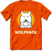 Saitama T-Shirt | Wolfpack Crypto ethereum Heren / Dames | bitcoin munt cadeau - Oranje - L