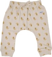 Lodger Baby Broeken maat 62 - Jogger - 100% Katoen - Hydrofiel - Perfecte Pasvorm - Elastische Taille - Oeko-Tex - 2-4M - Beige