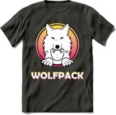 Saitama T-Shirt | Wolfpack Crypto ethereum Heren / Dames | bitcoin munt cadeau - Donker Grijs - L