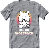 Saitama T-Shirt | Wolfpack Crypto ethereum Heren / Dames | bitcoin munt cadeau - Donker Grijs - Gemaleerd - S
