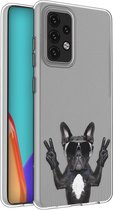 iMoshion Design voor de Samsung Galaxy A52(s) (5G/4G) hoesje - Bulldog - Zwart