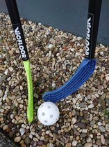 Vicfloor straathockey / uni hockey set - blauwe en groene stick (1meter) - twee ballen