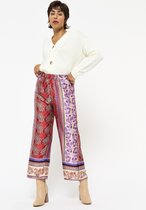 LOLALIZA Wijde broek met paisleyprint - Oranje - Maat XL