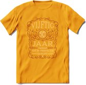 50 Jaar Legendarisch Gerijpt T-Shirt | Bordeauxrood - Ivoor | Grappig Verjaardag Cadeau | Dames - Heren | - Geel - 3XL