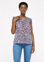 LOLALIZA Blouse met fijne bloemenprint - Zwart - Maat 34