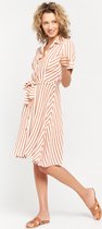 LOLALIZA Hemd jurk met strepen - Roze - Maat 34