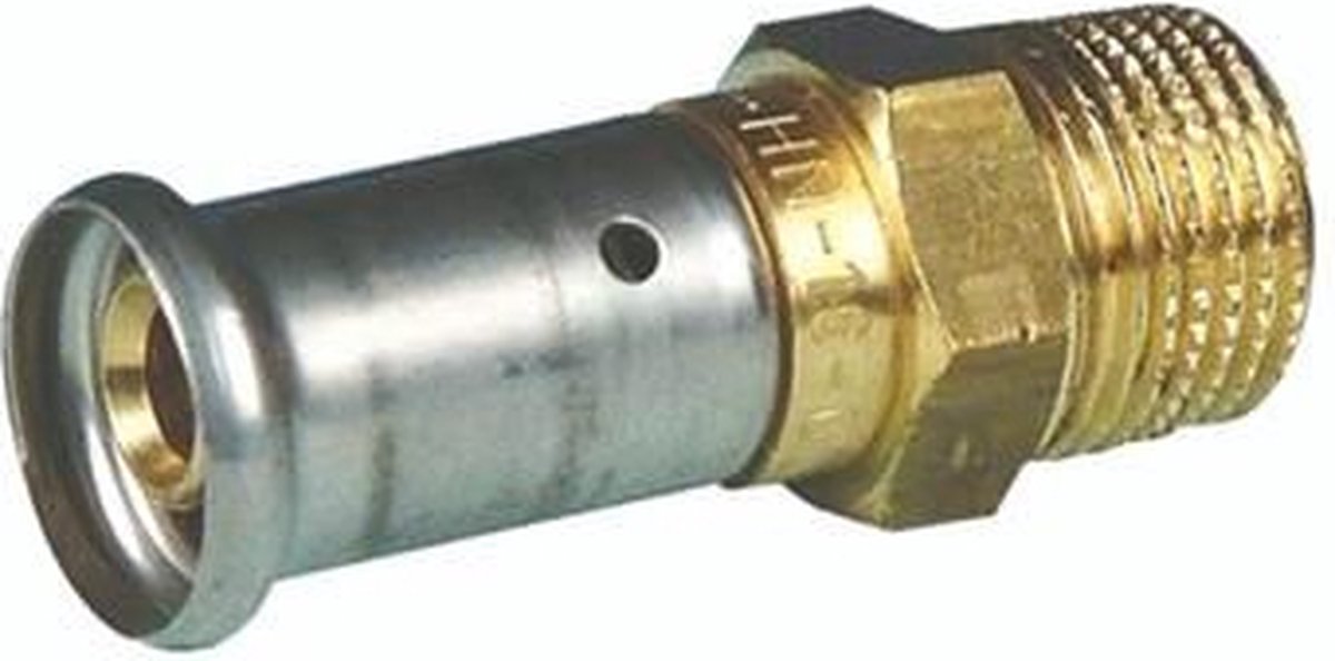 Henco puntstuk messing pers - 3/8 buitendraad x 16mm pers