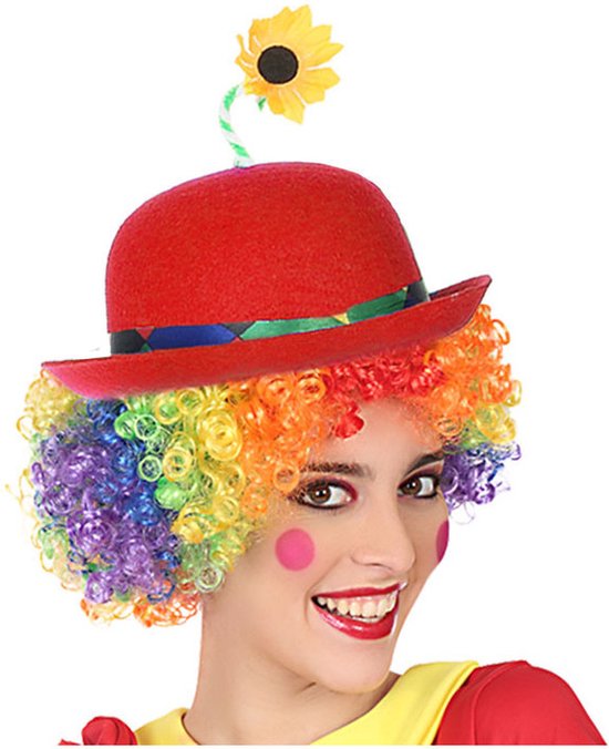 Chapeau melon d'habillage pour adultes rouge avec fleur - Chapeaux de  costume de clown... | bol