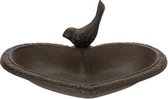 VOGELBAD HART GIETIJZER 16X15CM