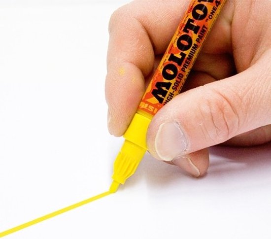 Marqueur Molotow ONE4ALL 127HS-CO 1,5mm - Bleu - Convient à de nombreuses surfaces telles que la toile, le bois, la pierre, la céramique, le plastique, le verre, le papier, le cuir ...