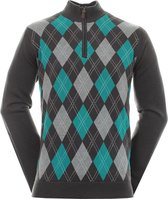 FootJoy Wool Blend Lined Argyle 1/2 Zip Sweater - M