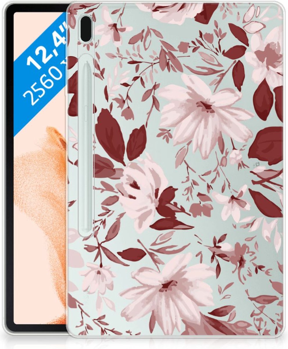 Tablethoes Samsung Galaxy Tab S7FE Watercolor Flowers