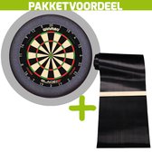 Winmau Blade 6 Triple Core + Rubberen Dartmat 60*300 incl Oche + Dartbordverlichting Basic XL (Grijs)