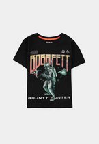 Disney Star Wars Kinder Tshirt -Kids 146- The Mandalorian Boba Fett - Bounty Hunter Zwart