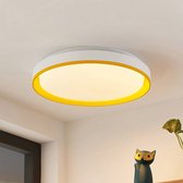 Lindby - LED plafondlamp- met dimmer - CCT  - 1licht - ijzer, PMMA - H: 8.5 cm - wit, geel - Inclusief lichtbron