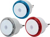 Prolight LED Nachtlampen - Stopcontact - Stekkerlamp - Met dag-/nachtsensor - 3 Stuks - Wit Licht