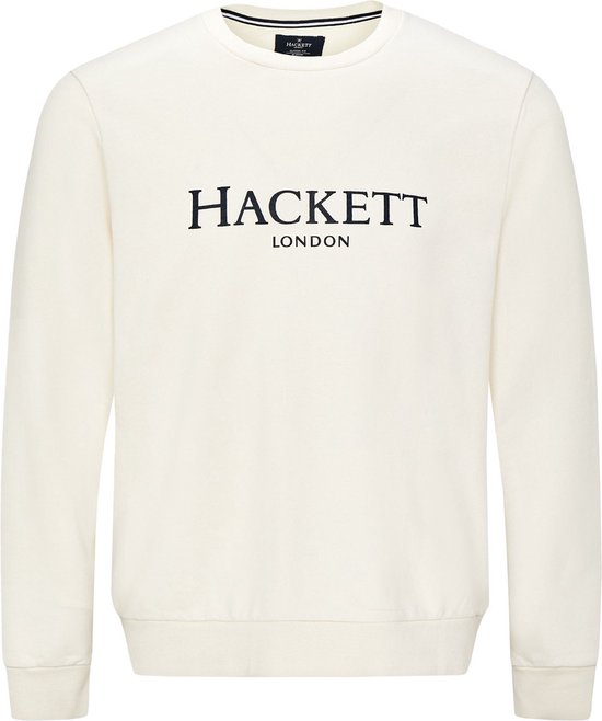 Hackett - Trui Logo Off White - L - Slim-fit | bol.com