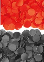 2 kilo rode en zwarte papier snippers confetti mix set feest versiering - 1 kilo per kleur