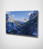 Alps Mountains - 60 x 40 cm - Landschap - Schilderij - Canvas - Slaapkamer - Wanddecoratie  - Slaapkamer - Foto op canvas