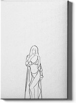 Walljar - Woman In Robe - Muurdecoratie - Canvas schilderij