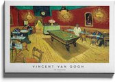 Walljar - Vincent van Gogh - Het Nachtcafé - Muurdecoratie - Canvas schilderij