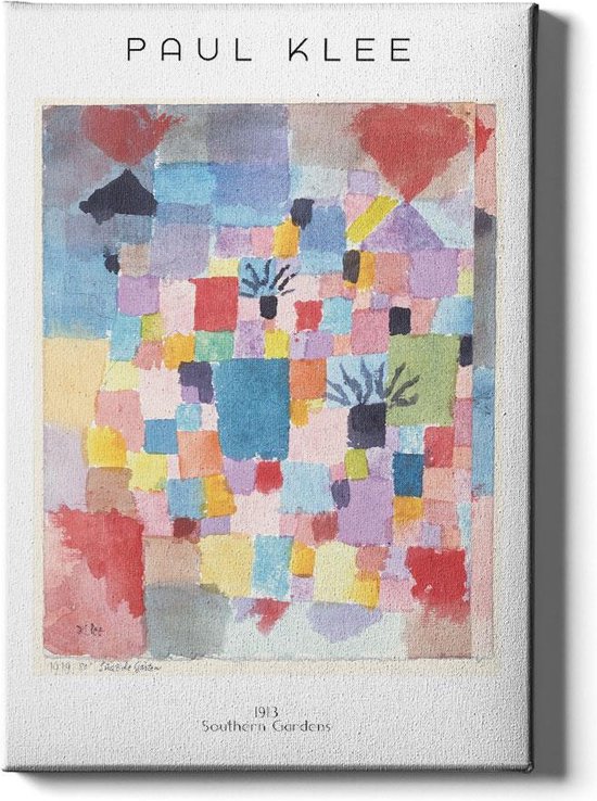 Paul Klee - Southern Gardens - Walljar - Wanddecoratie - Schilderij - Canvas