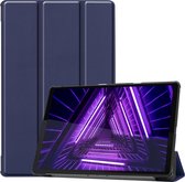 Hoes Geschikt voor Lenovo Tab M10 FHD Plus 2nd Gen Hoes Luxe Hoesje Book Case - Hoesje Geschikt voor Lenovo Tab M10 FHD Plus (2e Gen) Hoes Cover - Donkerblauw