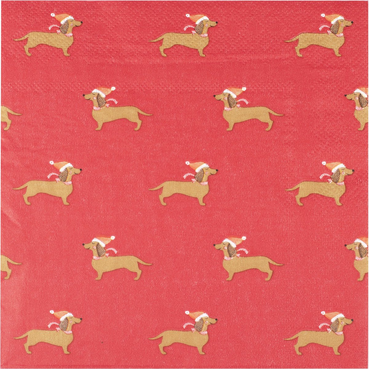 Ginger Ray - Ginger Ray - Kerstservetten met teckels - 16 stuks