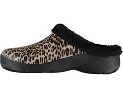 Xq Footwear Tuinklompen Dames Rubber/imitatiebont Bruin Mt 38