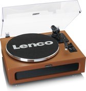 Lenco LS-430BN - Platenspeler met Bluetooth - 4 ingebouwde Speakers - Audio Technica Naald - Bruin