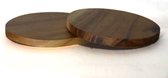 Floz onderzetter hout - set van 2 - houten onderzetter - 15 cm - duurzaam en fairtrade