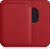 kwmobile MagSafe kaarthouder compatibel met Apple iPhone 12 Series / iPhone 13 Series - Magnetische pasjeshouder - Creditcardhouder voor je telefoon in rood