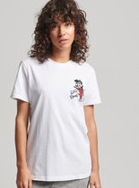Superdry Dames tshirt Vintage Crossing Lines T-shirt met stras
