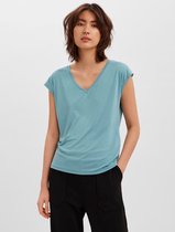 Vero Moda VMFILLI SS V-NECK TEE - Porcelain Blue