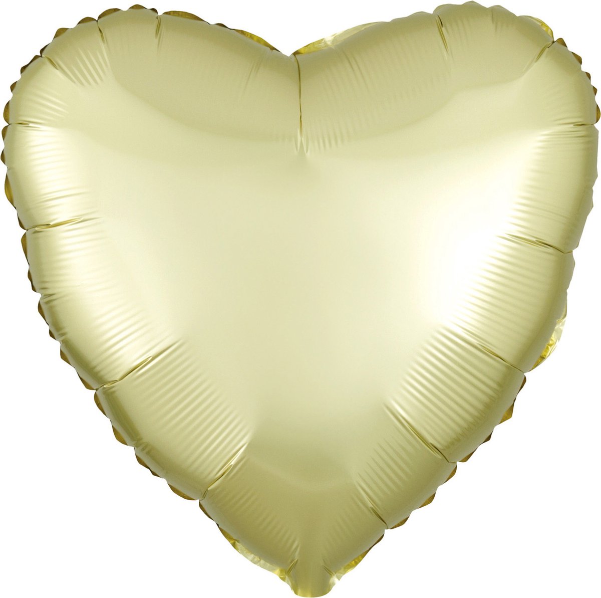 Folieballon hart satin pastelgeel (43cm)