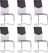 Medina Eetkamerstoelen 6 st kunstleer bruin